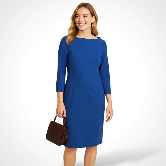 Elie Tahari Royal Blue Sheath Dress - Picture 1 of 10